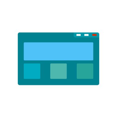 Tarayıcı simge vektör işareti ve beyaz arka plan üzerinde izole sembolü