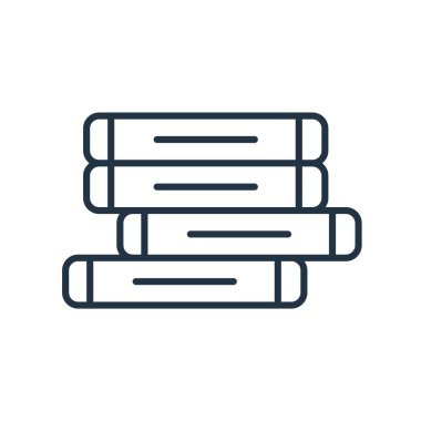 Kitaplar Kitaplar simge vektör, beyaz arka plan üzerinde izole işareti