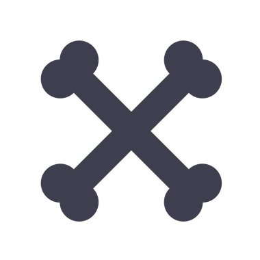 Kemik simge vektör web ve mobil uygulaması tasarımı, kemik logo kavramı için izole üzerinde beyaz arka plan