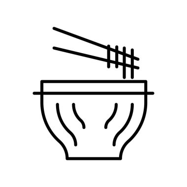 Beyaz arka plan, erişte şeffaf işareti, ince bir çizgi üzerinde tasarım öğeleri anahat tarzı izole erişte simge vektör