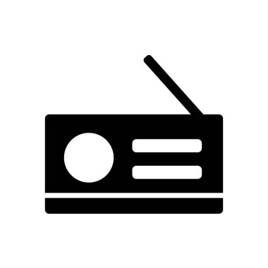 Web ve mobil uygulaması tasarım için beyaz arka plan üzerinde izole radyo simgesi