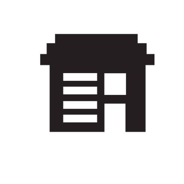 Web ve mobil uygulaması tasarım, ambar logo kavramı için beyaz arka plan üzerinde izole ambar simge vektör