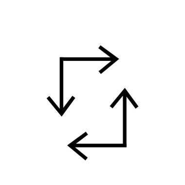 güncelleştirme simge vektör web ve mobil uygulaması tasarım, güncelleme logo kavramı için izole üzerinde beyaz arka plan