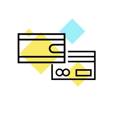 Kredi kartı simge vektör işareti ve üzerinde beyaz backgr izole sembolü