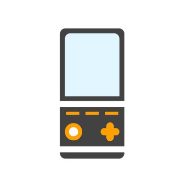 Gameboy simge vektör işareti ve beyaz arka plan üzerinde izole sembolü