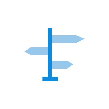 İşaretler simge vektör işareti ve beyaz arka plan üzerinde izole sembolü