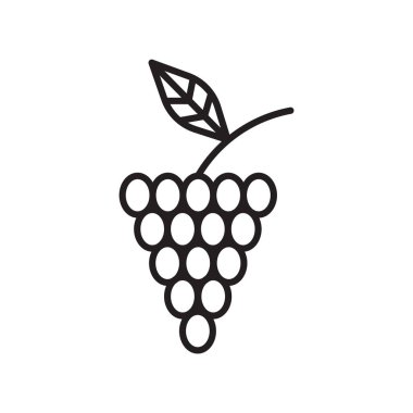 Üzüm simge vektör beyaz arka plan üzerinde üzüm işareti, t izole