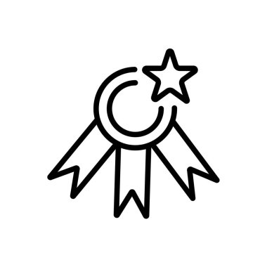 Web ve mobil uygulaması tasarım için beyaz arka plan üzerinde izole madalya simgesi