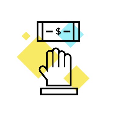 Dolar simge vektör işareti ve beyaz arka plan üzerinde izole sembolü,