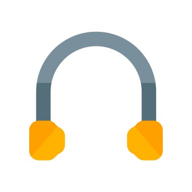 Kulaklık simge vektör işareti ve üzerinde beyaz backgro izole sembolü