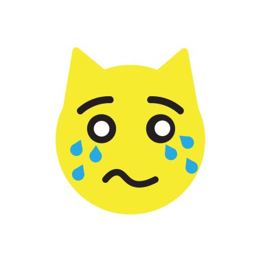 Web ve mobil uygulaması tasarım için beyaz arka plan üzerinde izole kedi simgesi