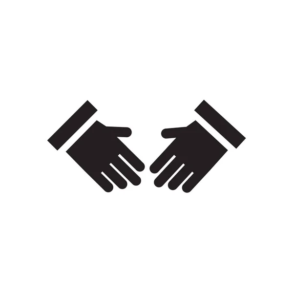 Web Mobil Uygulaması Tasarımı Shake Eller Logo Kavramı Için Beyaz — Stok Vektör