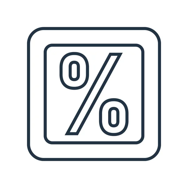 Vettore icona percentuale isolato su sfondo bianco, segno percentuale — Vettoriale Stock