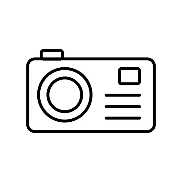 Foto ícone da câmera vetor sinal e símbolo isolado no backg branco — Vetor de Stock