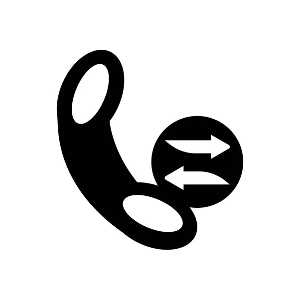 Icône Appel Téléphonique Isolée Sur Fond Blanc Pour Conception Votre — Image vectorielle