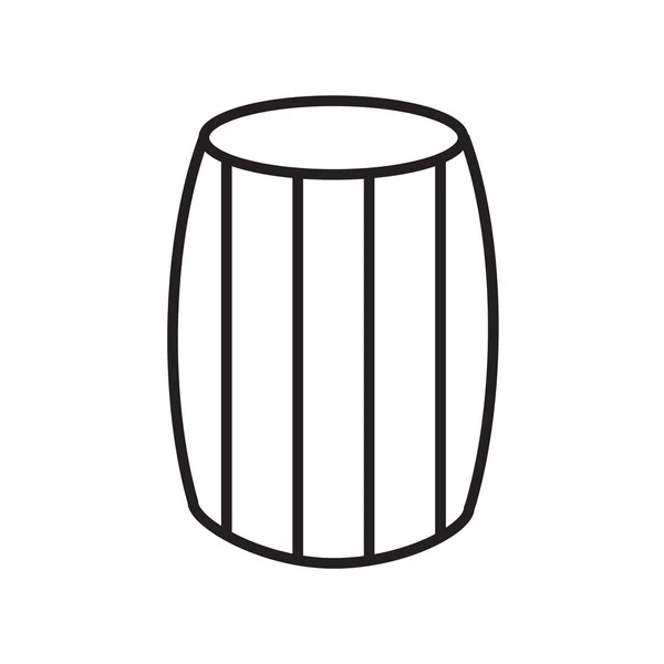 Vino barril icono vector aislado sobre fondo blanco, Vino barril — Vector de stock