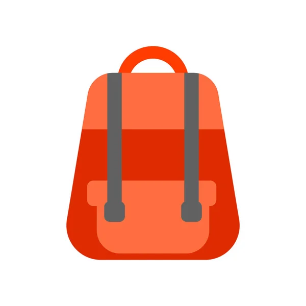 Sinal de vetor ícone de mochila e símbolo isolado no backgroun branco —  Vetores de Stock