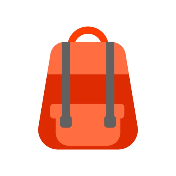 Mochila icono signo vectorial y símbolo aislado en el fondo blanco — Archivo Imágenes Vectoriales