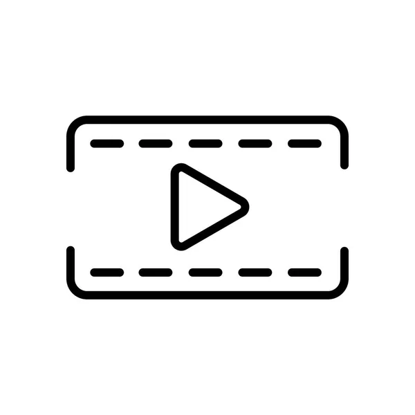 Video player icono signo vectorial y símbolo aislado en el respaldo blanco — Vector de stock