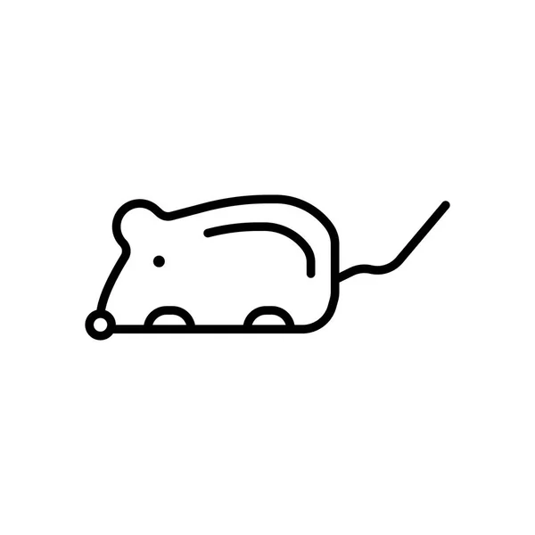 Rattensymbol-Vektor isoliert auf weißem Hintergrund, Rattenzeichen, dünnes li — Stockvektor