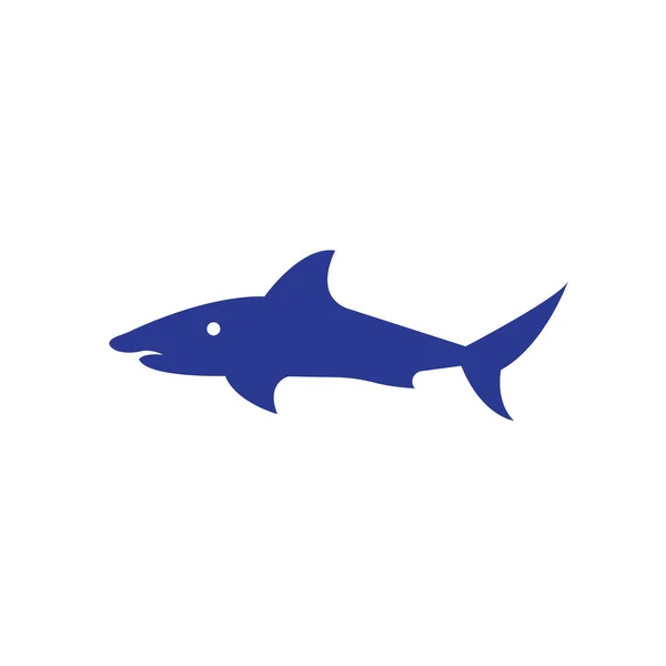 Знак вектора акулы и символ изолированы на белом фоне — стоковый вектор