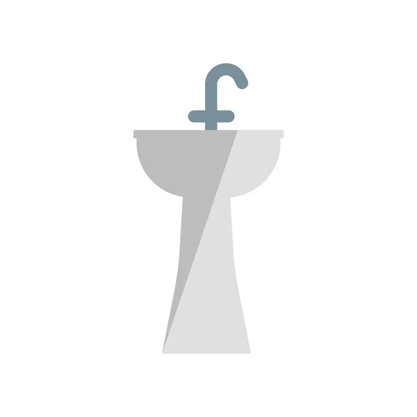 Sink ícone vetor sinal e símbolo isolado no fundo branco, S — Vetor de Stock