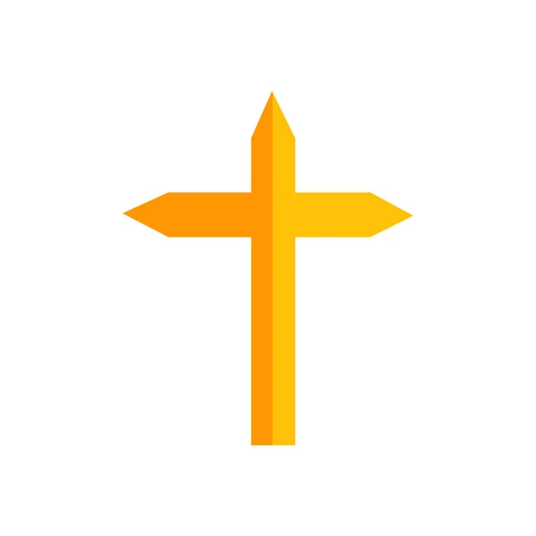 Ikona krzyżowego wektor znak i symbol na białym tle — Wektor stockowy