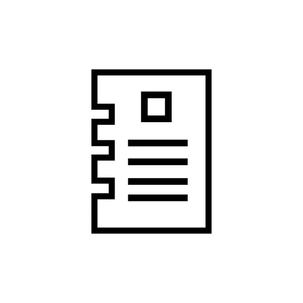 Dokumentu ikona vektor znamení a symbol izolovaných na bílém poza — Stockový vektor