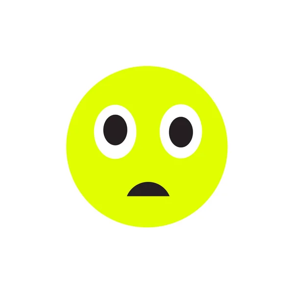 Shocked icono signo vectorial y símbolo aislado sobre fondo blanco — Vector de stock