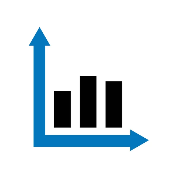 Diagrammsymbol Vektorzeichen und Symbol isoliert auf weißem Hintergrund, — Stockvektor