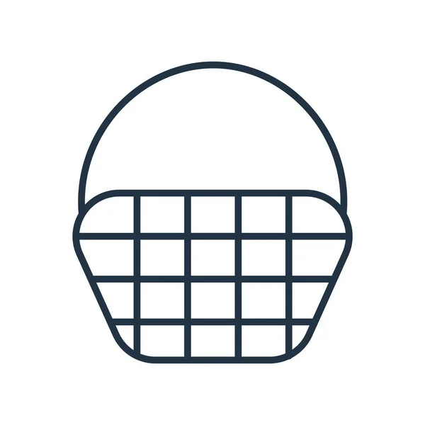Vetor de ícone de cesta isolado no fundo branco, sinal de cesta — Vetor de Stock