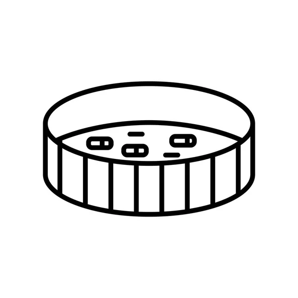 Petri vector icono de la placa aislado sobre fondo blanco, Petri plato — Vector de stock