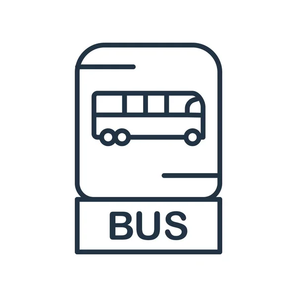 Bushaltestelle Symbol Vektor Isoliert Auf Weißem Hintergrund Bushaltestelle Transparentes Schild — Stockvektor