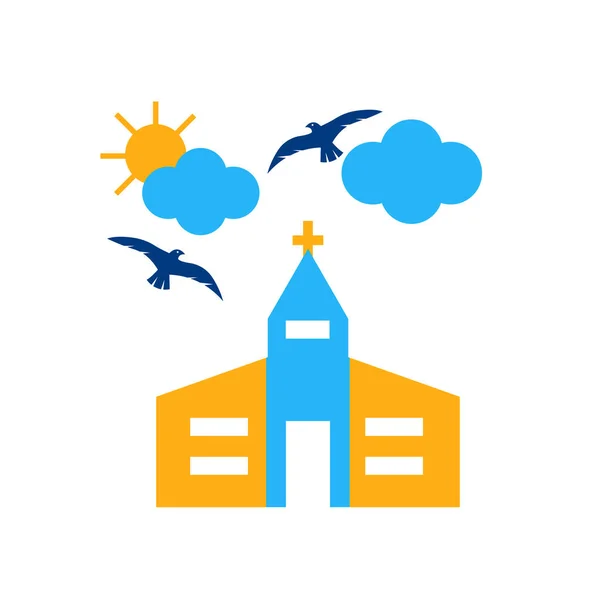 Icono Iglesia Vector Aislado Fondo Blanco Para Diseño Web Aplicación — Vector de stock