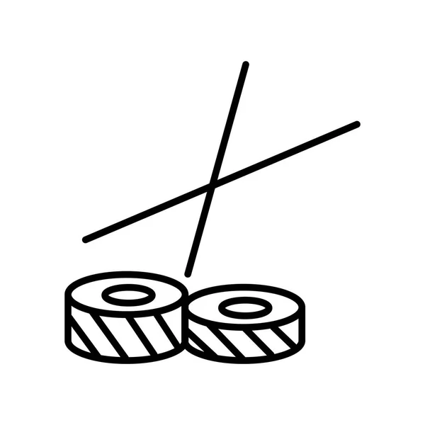 Suši ikona Vektor izolovaných na bílém pozadí, Sushi, znamení, thi — Stockový vektor