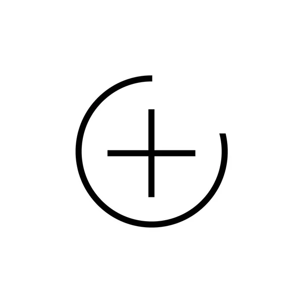 加上图标矢量符号和符号在白色背景下被隔离, p — 图库矢量图片