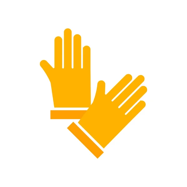 Guantes icono signo vectorial y símbolo aislado sobre fondo blanco , — Vector de stock