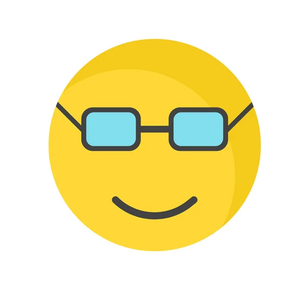 Nerd sourire icône vectoriel signe et symbole isolé sur fond blanc — Image vectorielle