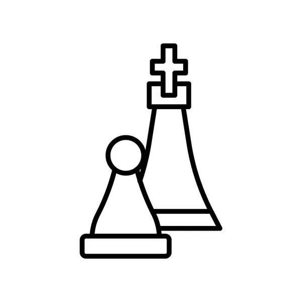 Icono de ajedrez signo vectorial y símbolo aislado sobre fondo blanco , — Vector de stock