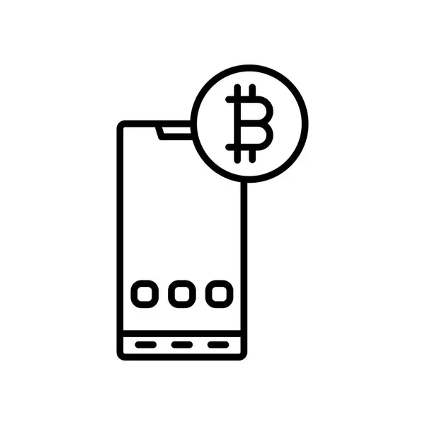 Bitcoin Icono Vector Aislado Sobre Fondo Blanco Signo Transparente Bitcoin — Vector de stock