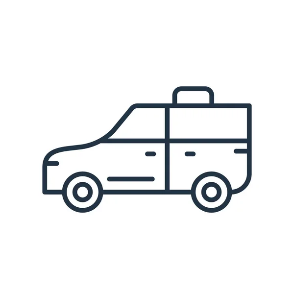 Taxi Vector Icono Aislado Sobre Fondo Blanco Taxi Signo Transparente — Vector de stock