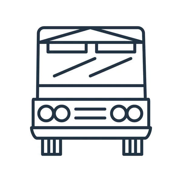 Skolbuss Ikonen Vektor Isolerad Vit Bakgrund Skolbuss Transparent Skylt — Stock vektor