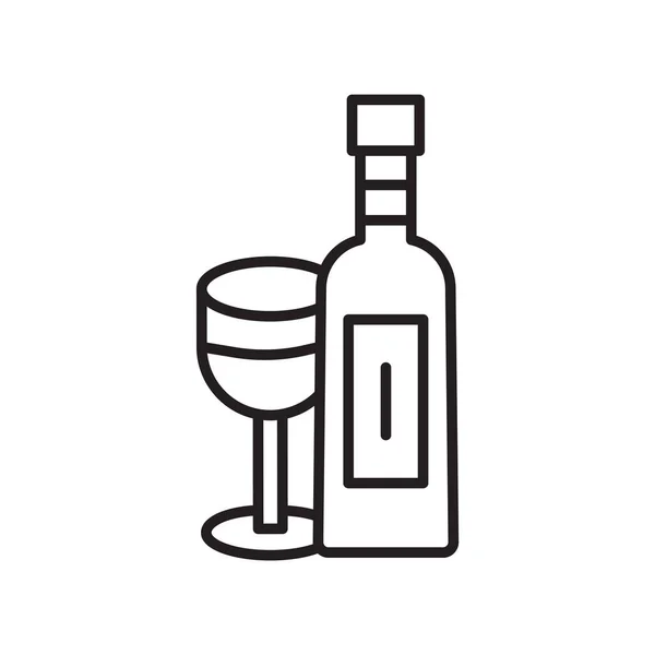 Wine Bottle Icon Vector Isolated White Background Wine Bottle Transparent — Stock Vector