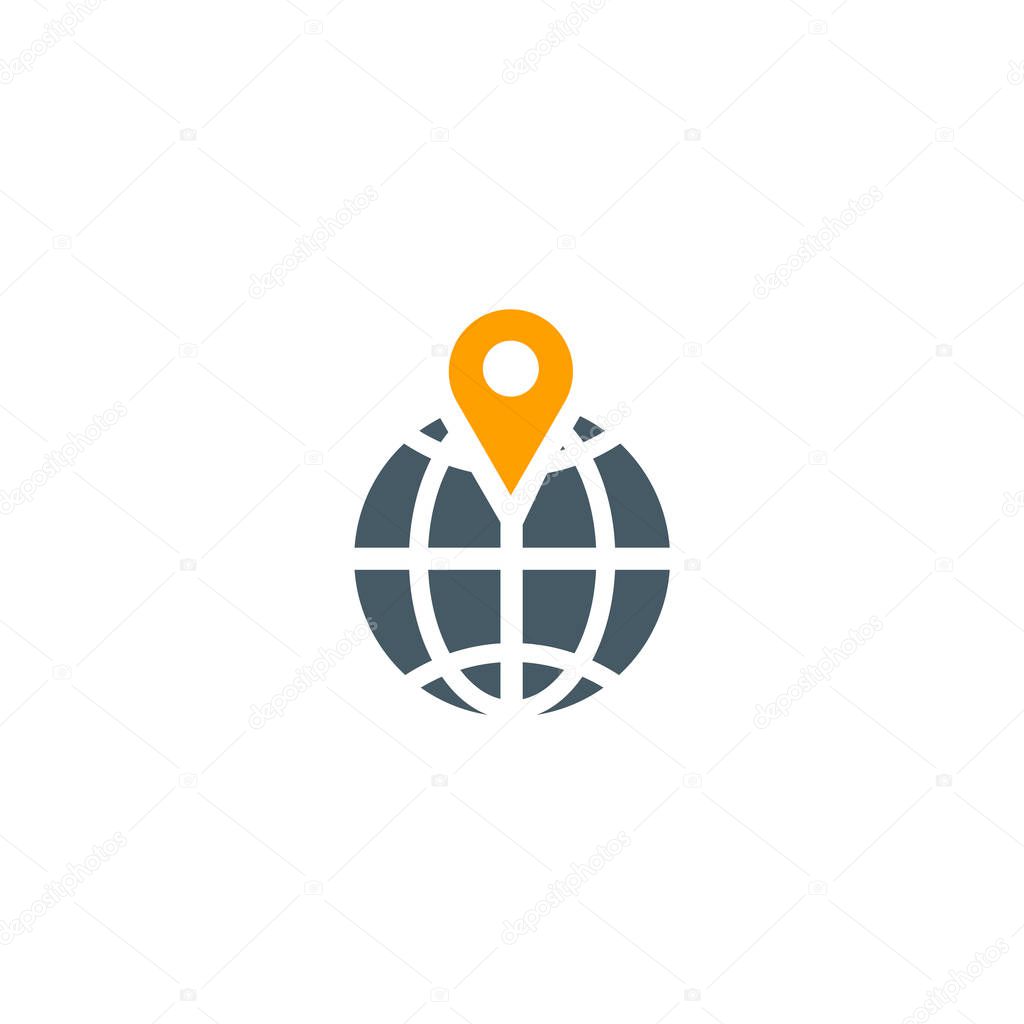Worldwide icon vector isolated on white background for your web and mobile app design, Worldwide logo concept