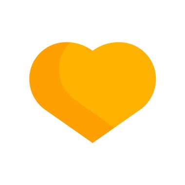 Kalp simge vektör işareti ve beyaz arka plan üzerinde izole sembolü, 