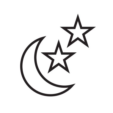 Ay simge vektör üye ve beyaz arka plan üzerinde izole sembolü