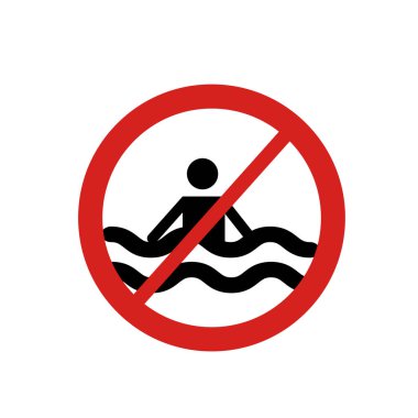 Yüzme simge vektör web ve mobil uygulaması tasarımı, yüzme logo kavramı için izole üzerinde beyaz arka plan