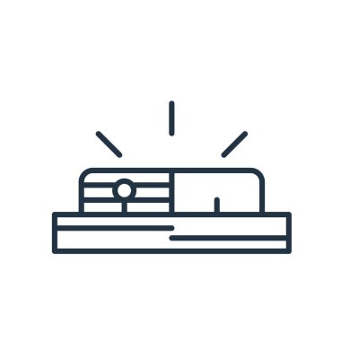 Beyaz arka plan üzerinde Siren işareti izole Siren simge vektör