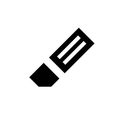 Web ve mobil uygulaması tasarımı, silgi logo kavramı için beyaz arka plan üzerinde izole silgi simge vektör