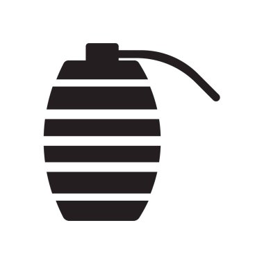 Web ve mobil uygulaması tasarım için beyaz arka plan üzerinde izole el bombası simgesi